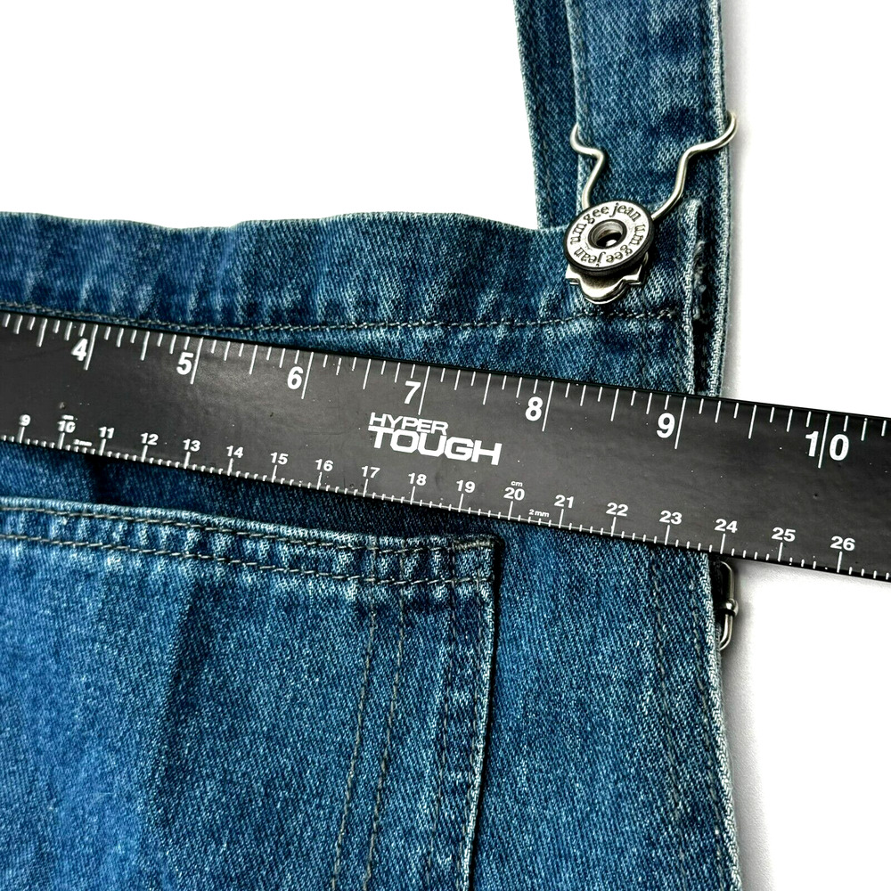 UMGEE Women's Denim Overalls Small Long Distressed Blue Pockets Cottage Cowgirl - Picture 9 of 12